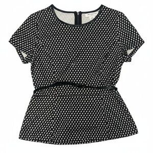 Vintage 1990s/Y2K Liz Claiborne Black and White Shirt